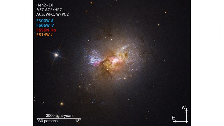 Hubble Finds A Black Hole Igniting Star Formation In A Dwarf Galaxy