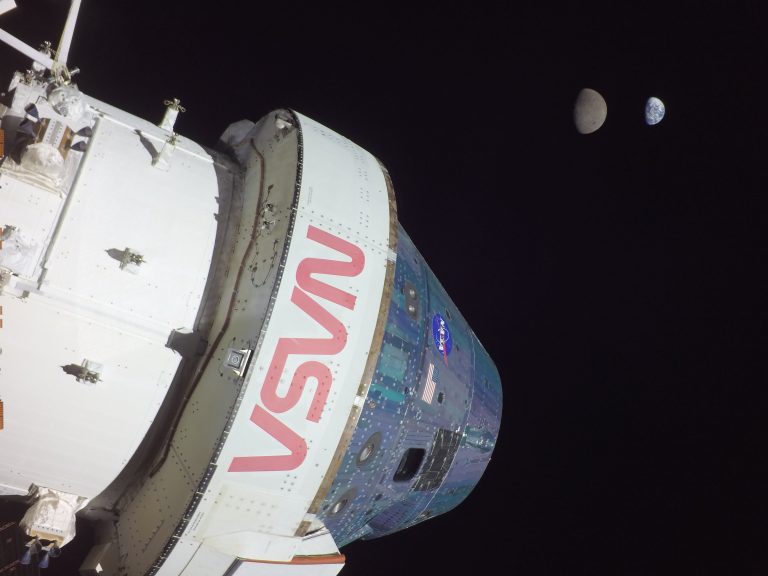 Orion, Earth, And The Moon