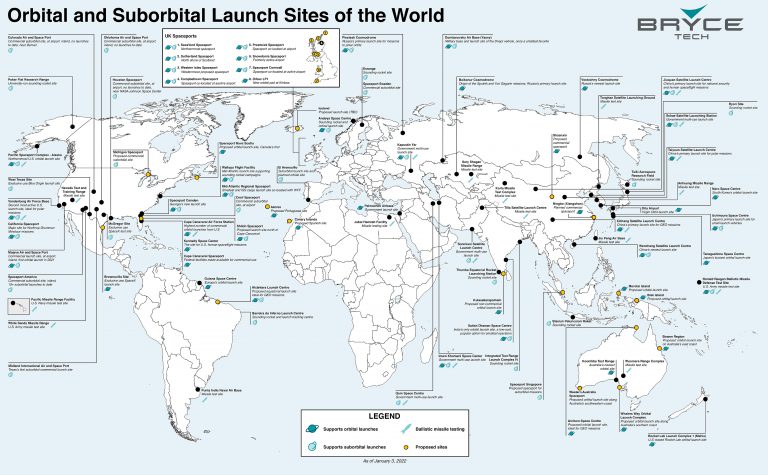 All of the World’s Spaceports on One Map