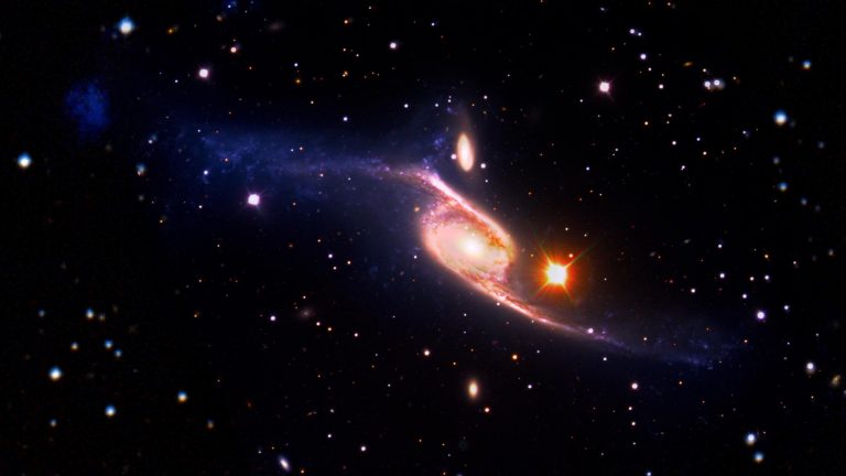 Spiral Galaxy Spans Space