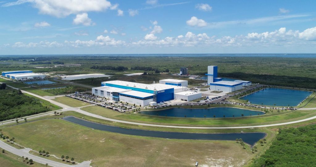 Blue Origin’s launch and manufacturing complex in Cape Canaveral, Florida.