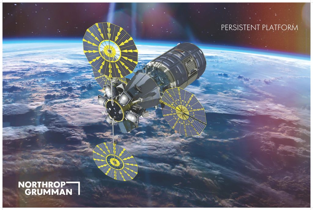 Artist’s concept of Northrop Grumman’s Persistent Platform concept in low Earth orbit.