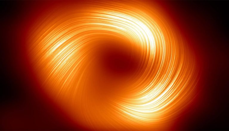 Astronomers Snap Magnetic Fields Swirling Around Black Hole